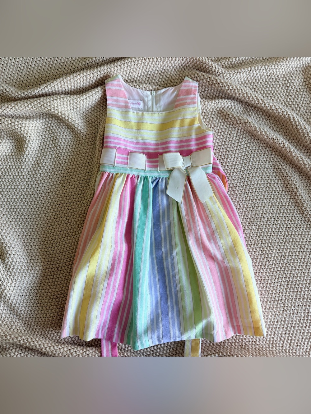 Bonnie Jean Rainbow Stripe Dress — Size 4 | EUC 🌸🌈